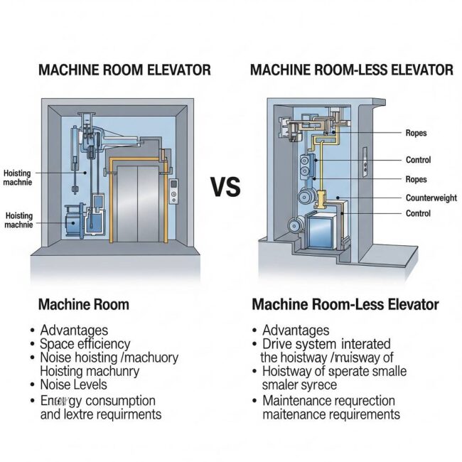 Makina Daireli ve Makina Dairesiz (MRL) Asansörlerin Karşılaştırması